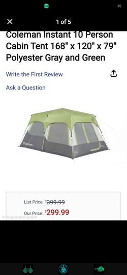 ***SALE***This weekend only Coleman Instant 10 Person Cabin Tent