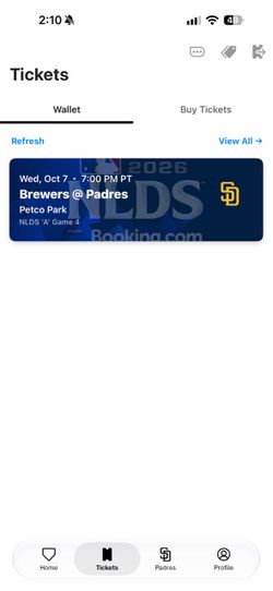 2 Padres tickets