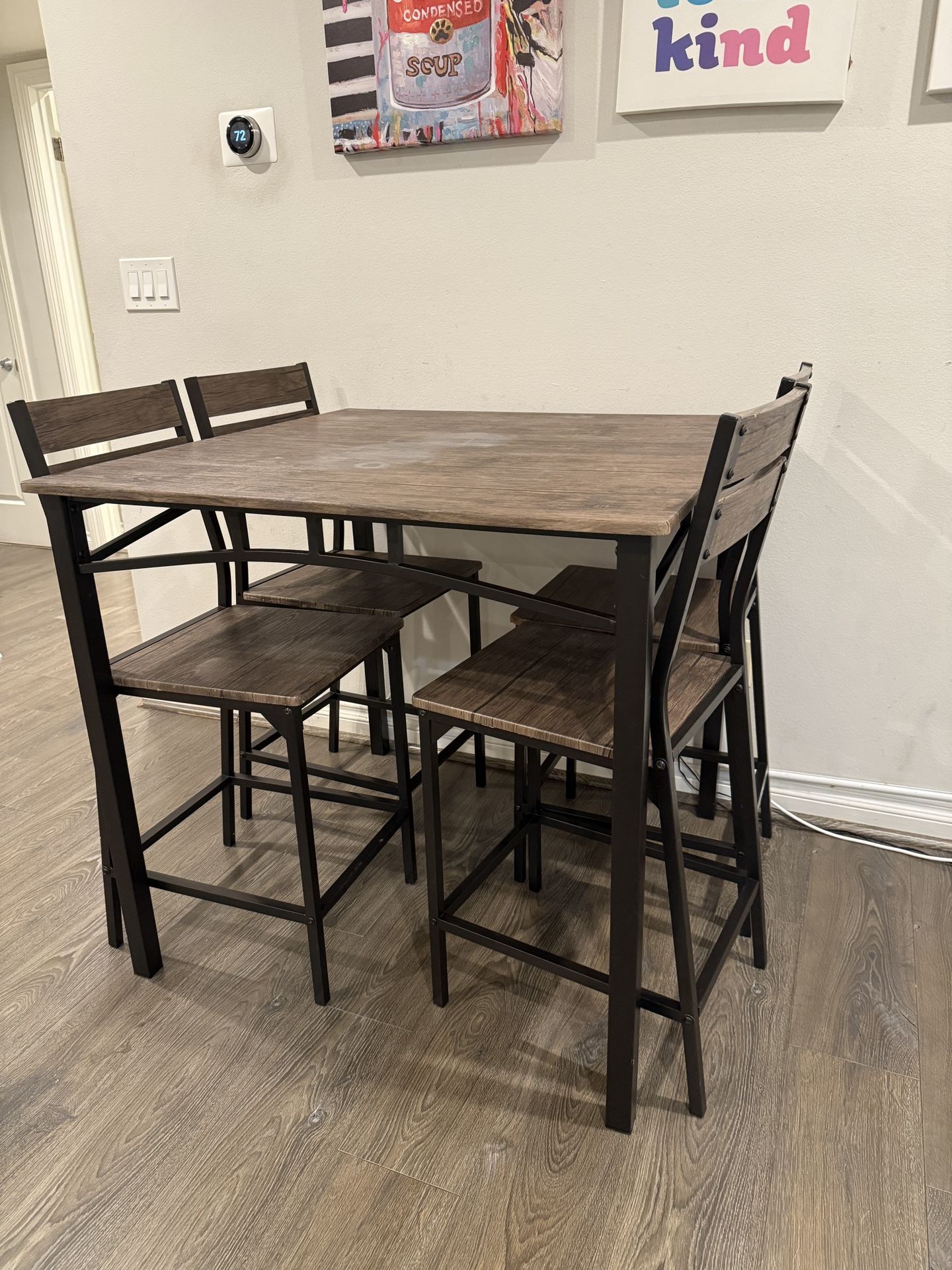 Tall Dining Table With 4 Chairs 