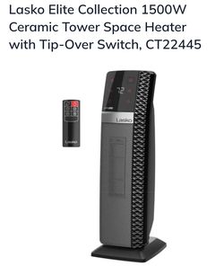 Lasko Elite Collection 1500W Ceramic Tower Space Heater with Tip-Over Switch