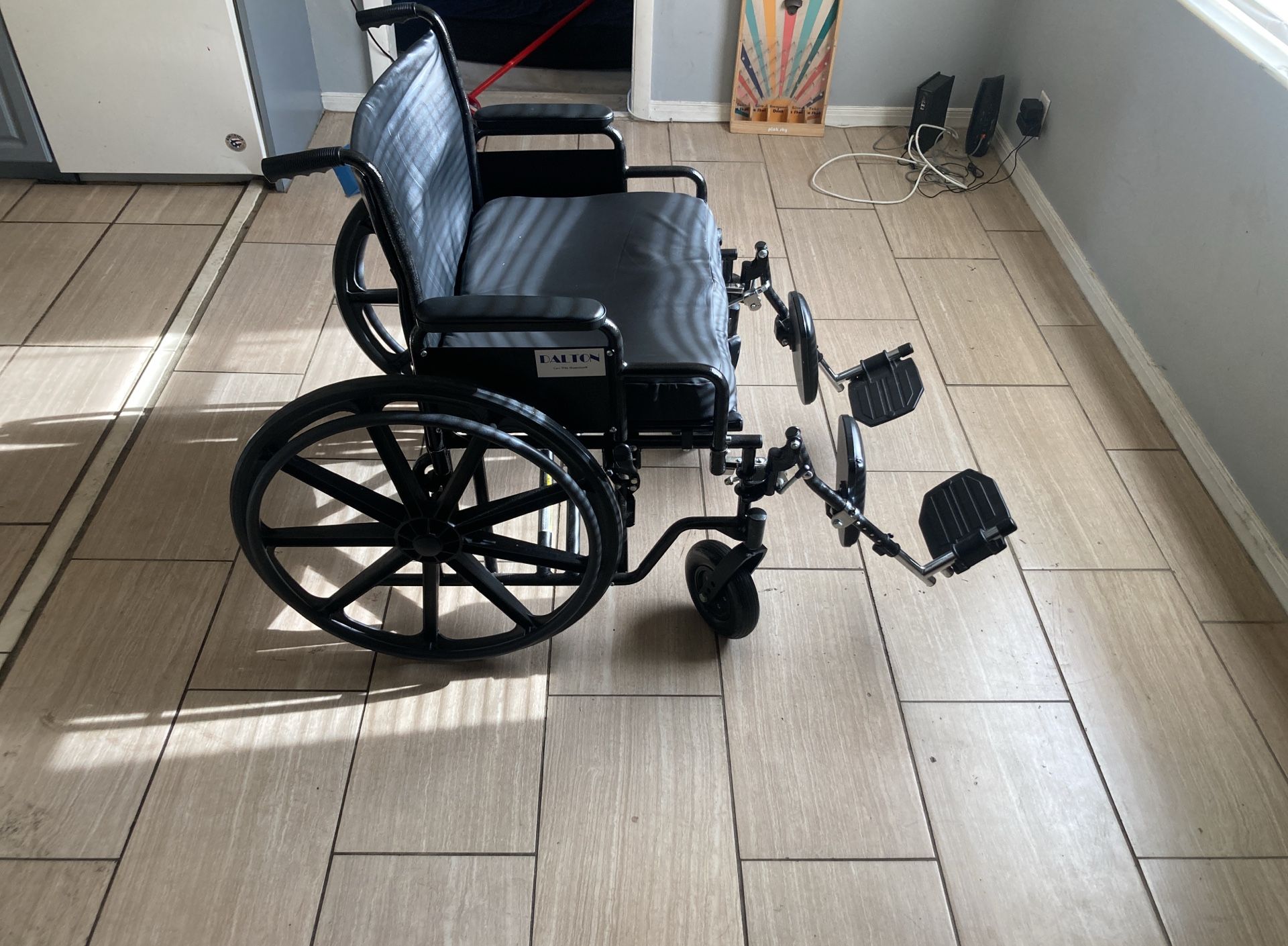 Wide Foldable Wheelchair Heavy Duty