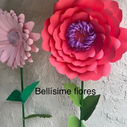 Flores De Papel Grandes Para Celebrate a Mamá