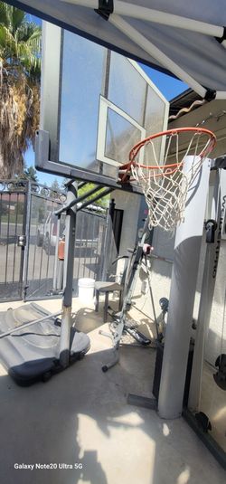 Heavy Duty poolside basketball court