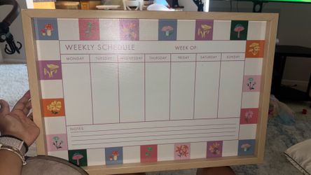 free weekly schedule board