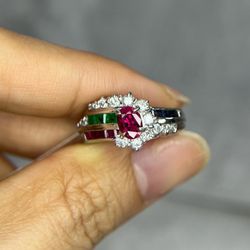 Natural Ruby Ring. 0.77 Carat
