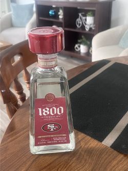 Collectible  Bottle 1800 Tequila Silver San Francisco 49ers Edition