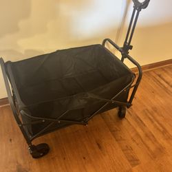 New in box Collapsible Wagon Cart Black Foldable