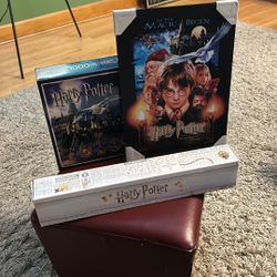 New Harry Potter Wooden Picture / Puzzle / Wand 