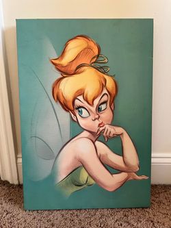 Tinker Bell Portrait: "Fairest Fairy" Giclee on Canvas