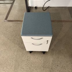 Small Filing Cabinet With Seat And Locking Drawer 
