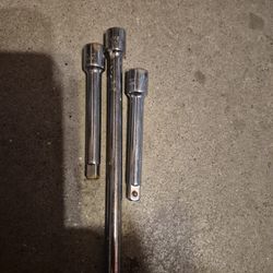 Set Of Three Craftsman USA socket extensions 1/4 inch