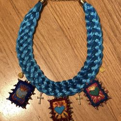 Mexican Embroidered Necklace 