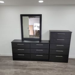 Dresser Whit Mirror And Chest - Cómoda Con Espejo Y Gavetero 