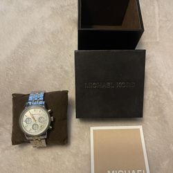 Two Tone Michael Kors Watch  Heavy With Mother Of Pearl