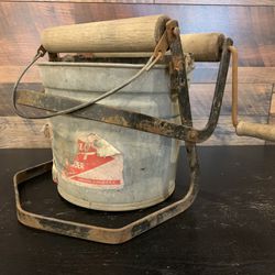 Vintage Mop Bucket Decor