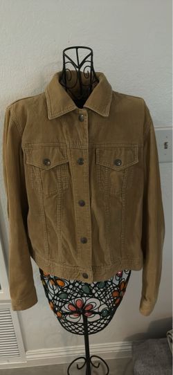 American Eagle 100% Cotton Tan Corduroy Button-Up Jacket