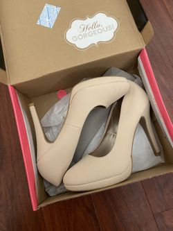Beige Pumps Women Heels Size 9