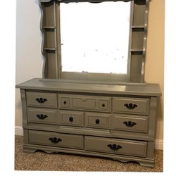 Refinished Dresser With Mirror  