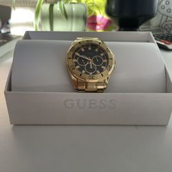 New GUESS Gold Tone Stainless Steel Watch