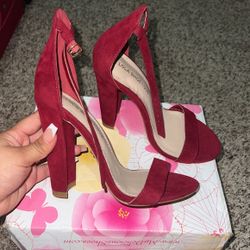 burgundy heels 