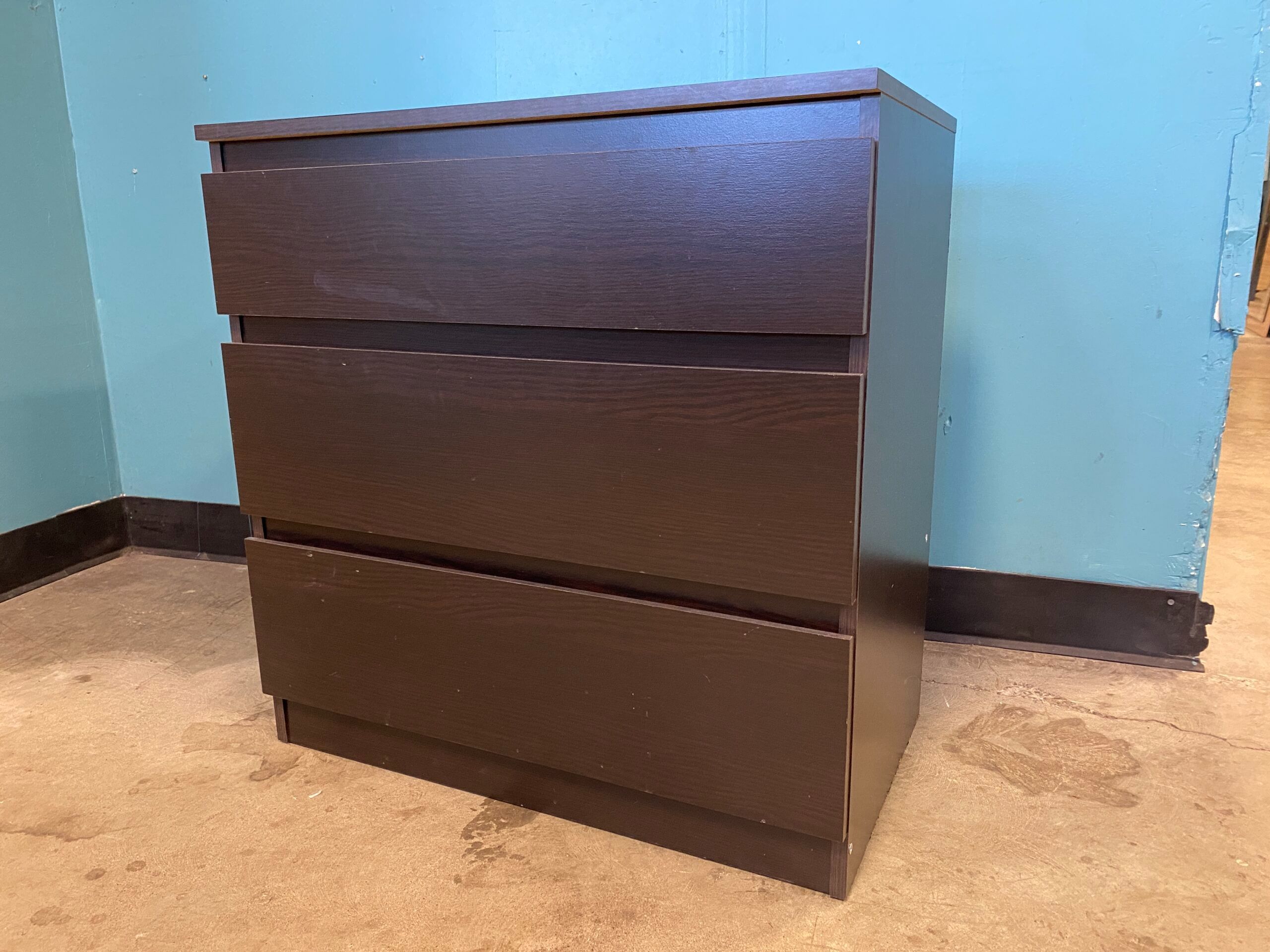 Espresso 3 Drawer Petite Dresser