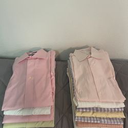 11 Different Men’s Dress Shirts Sz 15.5  Assortment Of Brand Names Please Check Out Pictures 