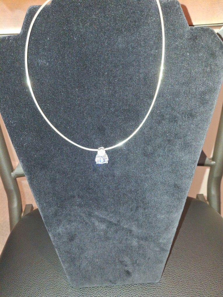 Cubic Zirconia Sterling Silver Pendant