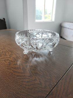Lead Crystal Tri-footed Bowl