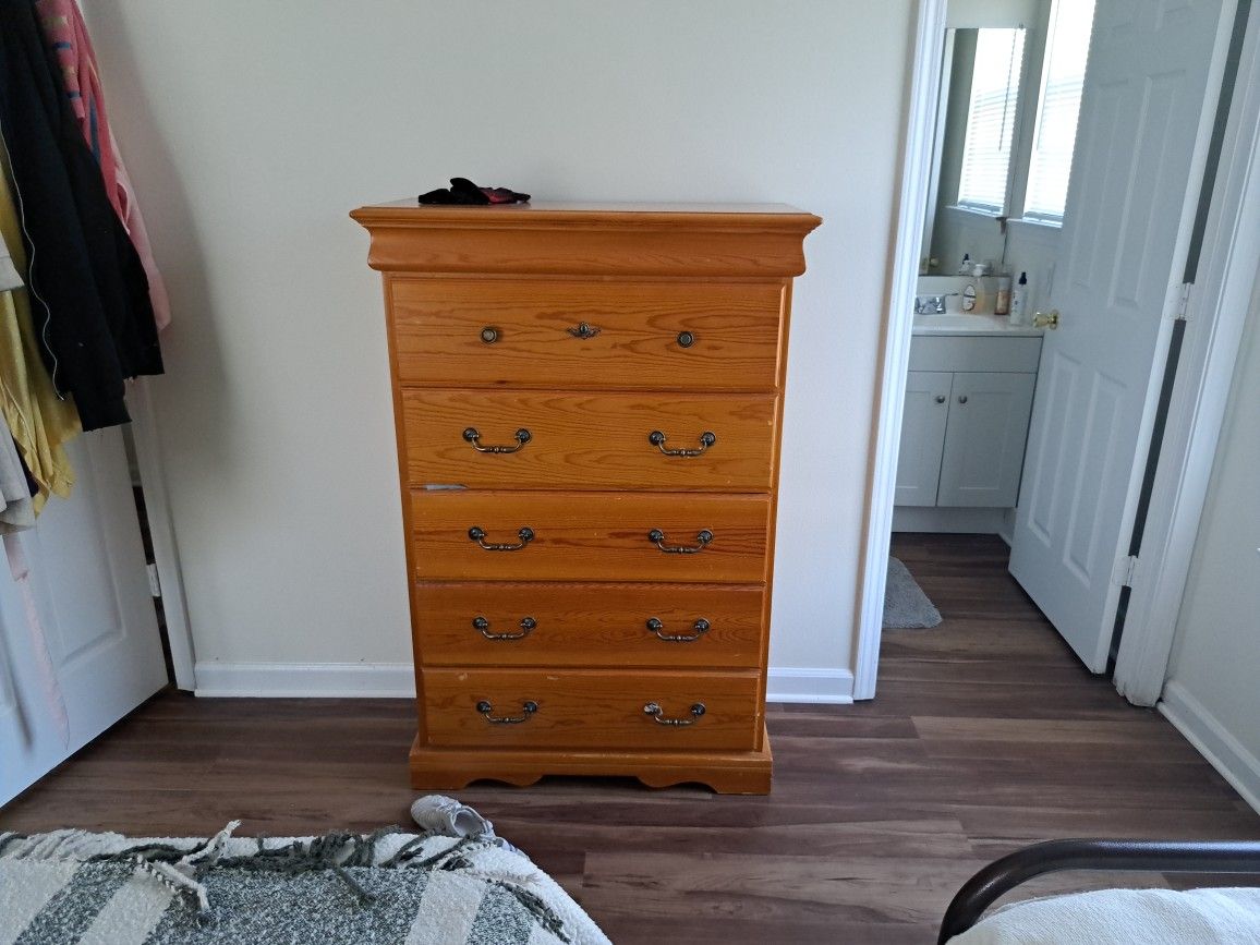 Tall Solid Wooden Dresser