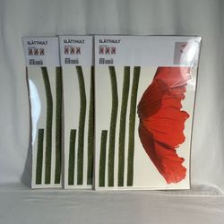 IKEA “Red poppy” wall stickers (3 sets)
