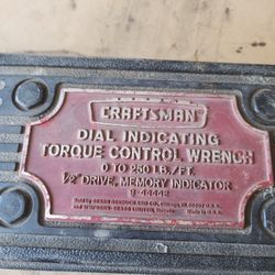 Craftsman Dial Indicator Torque Wrench
