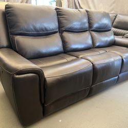 Leather Power Recliner Sofa