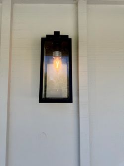 4 Black Outdoor Wall Lantern Light Fixture