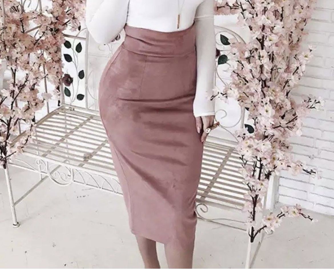 Dusty Pink Pencil Skirt Size L 