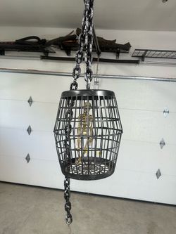 Halloween Hanging Skeleton in Cage