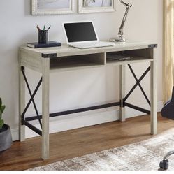 Walker Edison Mid Century Modern 2 Shelf 1 Drawer Storage Bookshelf Storage Home Office Storage Cabinet, 58 Inch, Rustic Oak