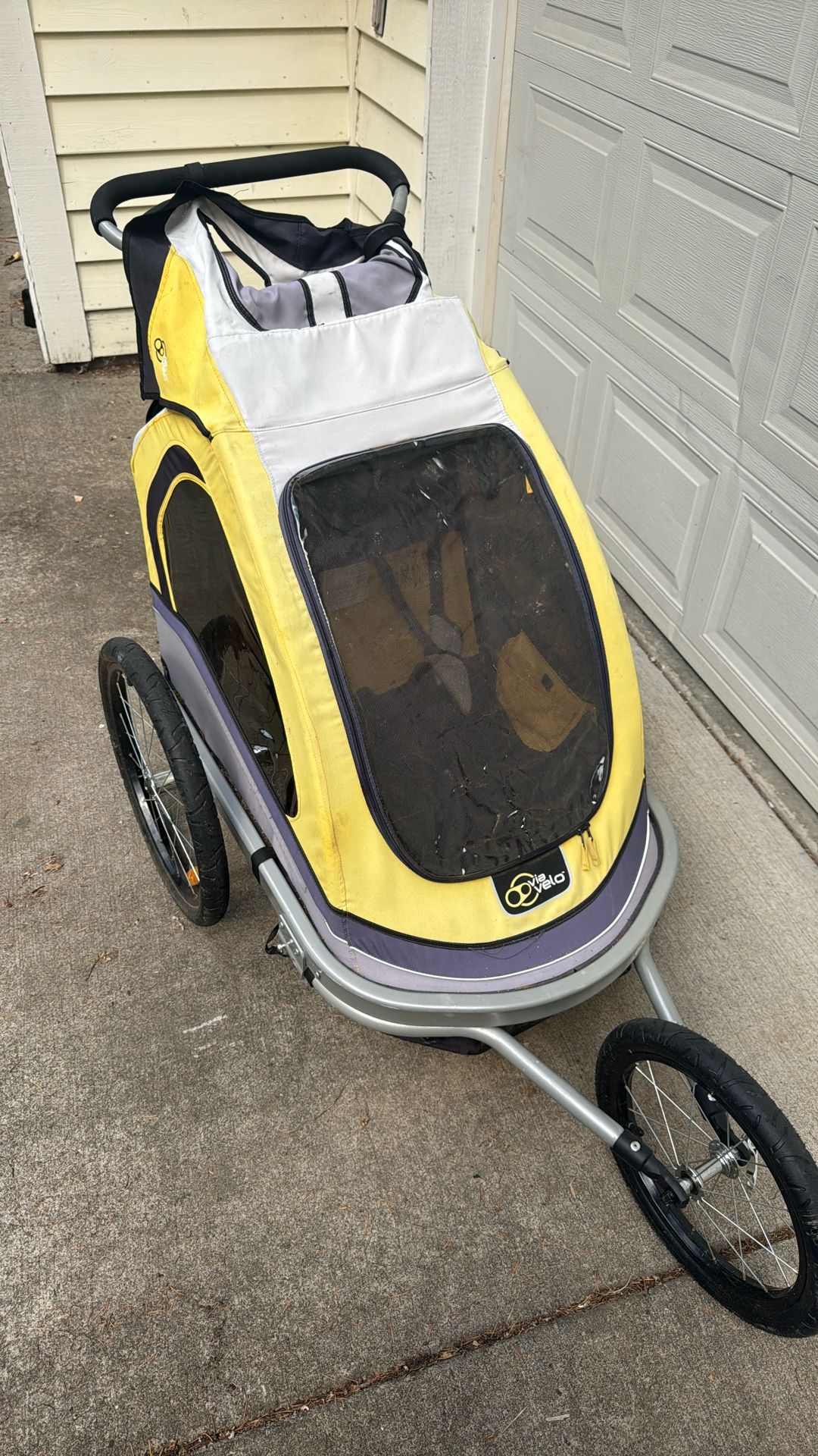 Via Velo Dual Bike And Jogger Baby Carrier Stroller