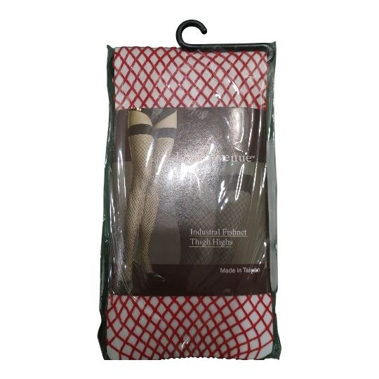 Red Fishnet Thigh High Stockings New Gothic Women's Halloween Costume 