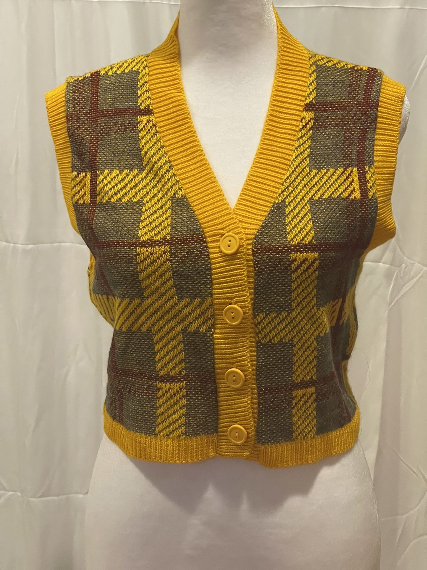 Abound Cropped Knit Multicolored Vest Sz.S