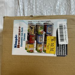 Simple Houseware Stackable Can Rack Organizer, chrome