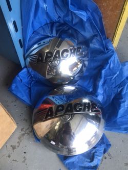 New Old Stock Vintage Apache Camper Hubcaps