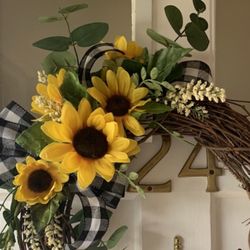 Country Sunflower Wreath 