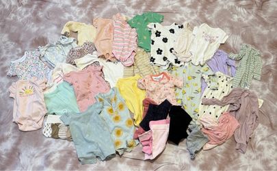 35 Piece Baby Girl Clothes Lot – Newborn & 0-3 Months