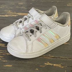 adidas Child Grand Court 2.0 Elastic Lace and Top Strap Shoes Tennis