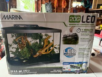 New open box, Marina, 20 gallon LED aquarium starter kit - Never used