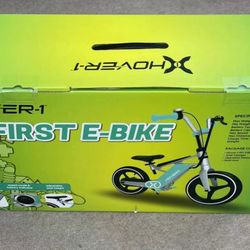 Hover-1 My First E-Bike, 8 MPH Top Speed, 7.5 Mile Range, LED Display, 14” Pneumatic Tires, Rear Electronic and Mechanical Brakes, for Kids 8+
