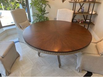 Round wooden dining table - must go by tomorrow!