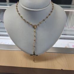 14k Gold Rosary Necklace 13.4 Grams 26 Long Layaway Available 10% Down If You Are Interested Please Ask For Maribel Thank You 