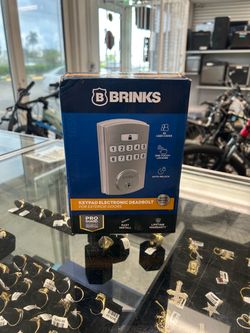 BRINKS 1859 Electronic Keypad Deadbolt Satin Nickel (BRAND NEW)