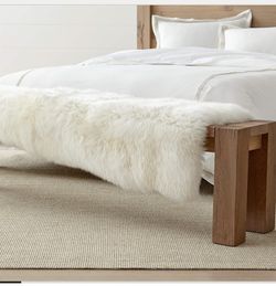 Crate&Barrel Sheepskin Bench Throw